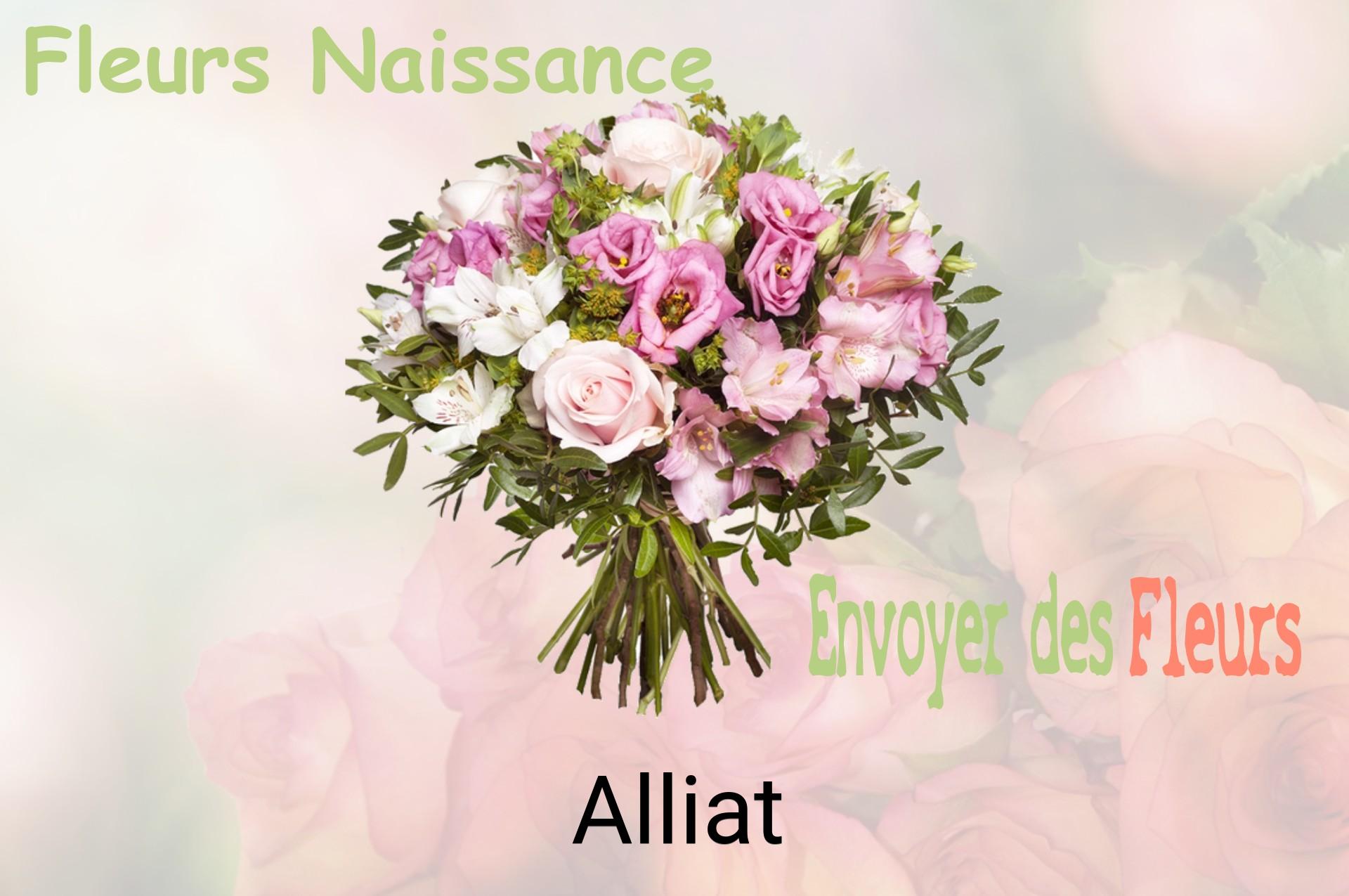 Bouquet de fleurs de naissance livré à Alliat
